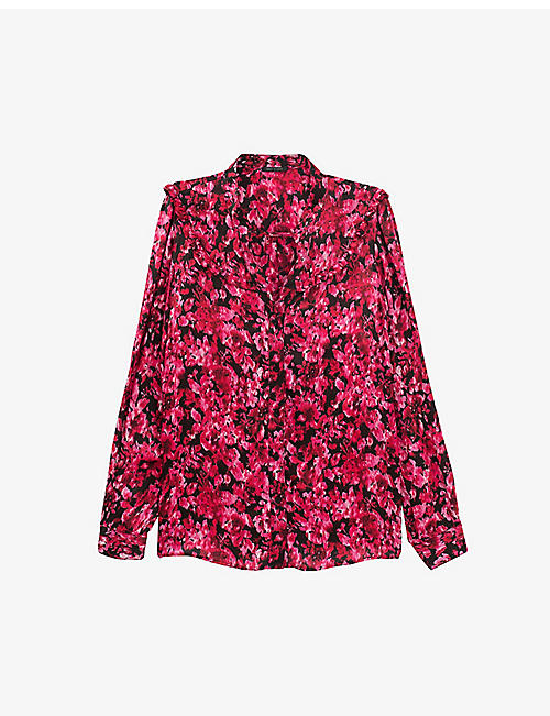 IKKS: Floral-print woven blouse