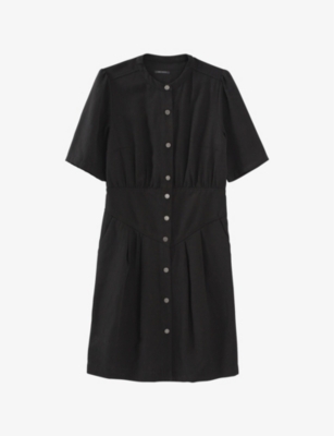 IKKS: Button-up fitted woven mini dress