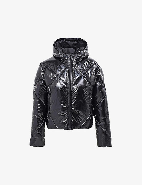 IKKS: Mirror-effect quilted shell jacket