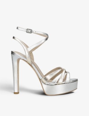 PAIGE: Charlee strappy metallic leather sandals