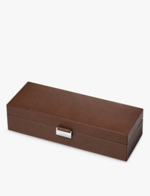 ASPINAL OF LONDON: Grained-leather watch box
