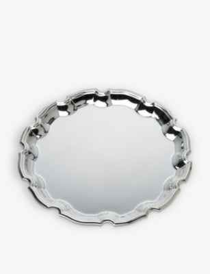 ARTHUR PRICE: Chippendale silver-plated stainless-steel tray 30cm