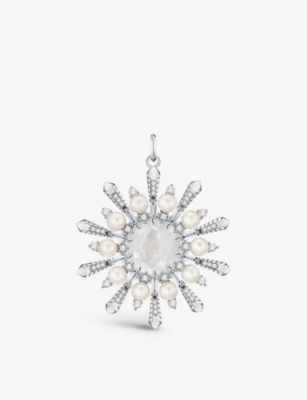 THOMAS SABO: Winter Sun Rays sterling silver, zirconia, milky quartz and pearl pendant