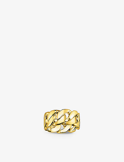 THOMAS SABO: Links 18ct yellow gold-plated sterling silver ring
