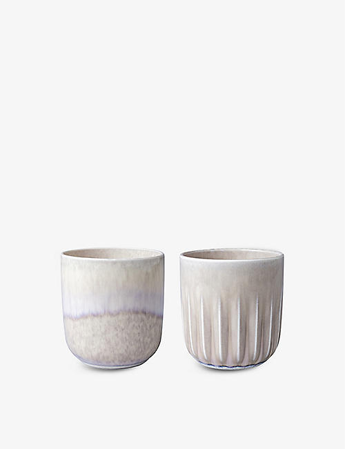 VILLEROY & BOCH: Perlemor glazed porcelain cups set of two