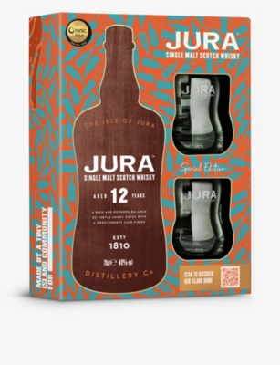 JURA: Jura 12-year-old single malt-Scotch whisky glass gift set