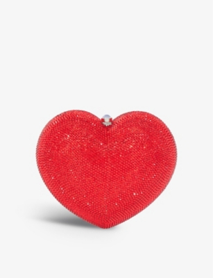 JUDITH LEIBER COUTURE: L'amour Petite Coeur crystal-embellished clutch bag