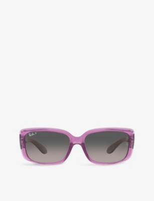 RAY-BAN: RB4389 pillow-frame tortoiseshell propionate sunglasses