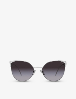 PRADA: PR 50ZS cat-eye metal sunglasses