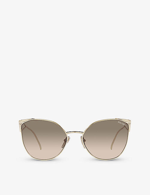 PRADA: PR 50ZS cat-eye metal sunglasses