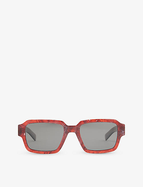 PRADA: PR 02ZS square-frame acetate sunglasses