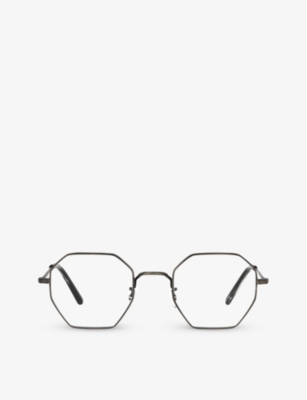 OLIVER PEOPLES: OV1312 Holender geometric-frame metal optical glasses
