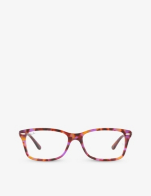 RAY-BAN: RX5428 square-frame tortoiseshell glasses