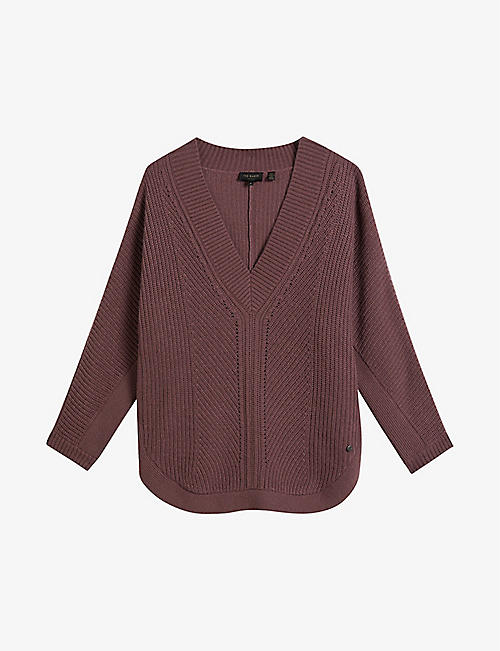 TED BAKER: Lerissa relaxed-fit knitted jumper