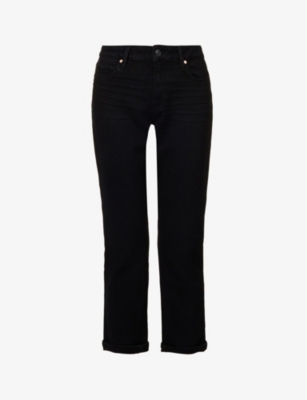 PAIGE: Brigitte straight-leg mid-rise stretch cotton-blend jeans