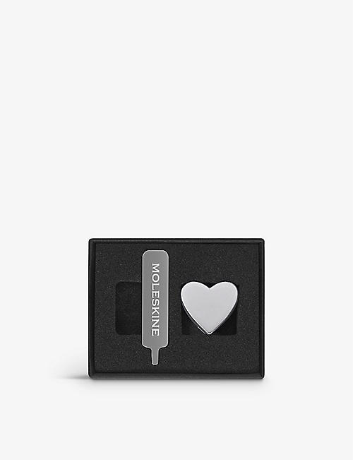 MOLESKINE: Heart-shape zinc notebook charm