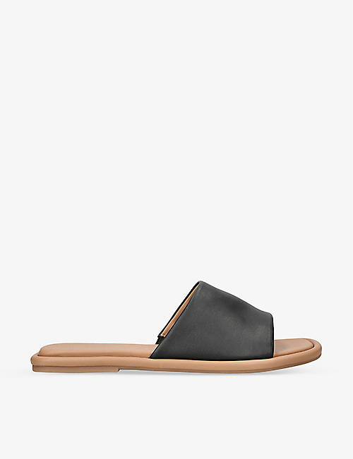 KG KURT GEIGER: Rogan padded faux-leather slides