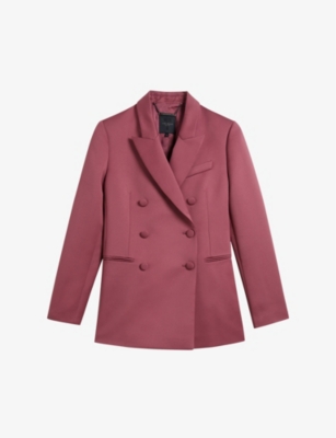 TED BAKER: Seraph double-breasted satin blazer