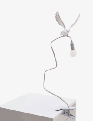 SELETTI: Sparrow Taking Off resin clamp lamp 100cm