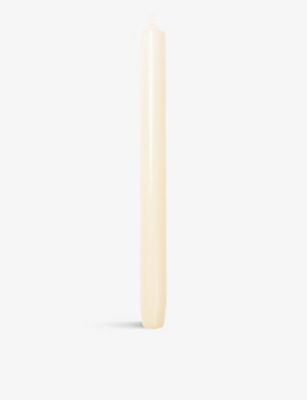TRUDON: White Royale tapered wax candlesticks set of six