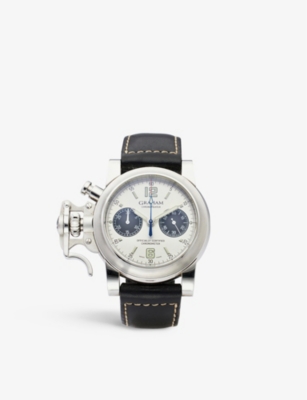 RESELFRIDGES WATCHES: Pre-loved Graham Chronofighter stainless-steel automatic watch