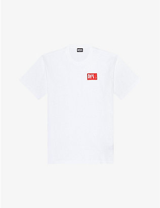 DIESEL: T-Nlabel logo-print cotton-jersey T-shirt