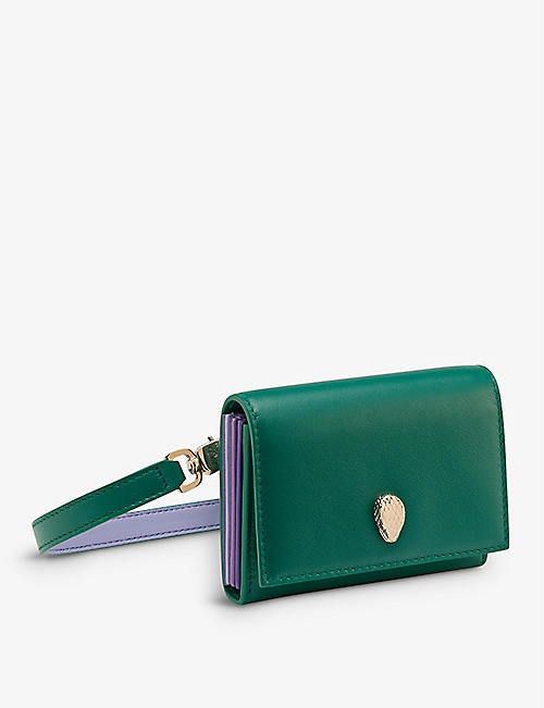 BVLGARI: Serpenti Forever leather card holder