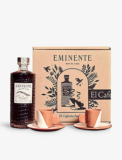 EMINENTE: Eminente Reserva seven-year-old Cuban rum El Cafecito gift set