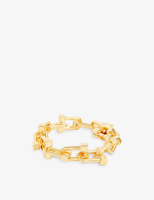 OMA THE LABEL: Kosi 18ct yellow-gold plated brass chain bracelet