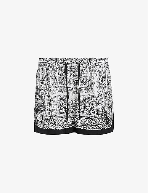ALLSAINTS: Aleida Rafaela paisley-print woven shorts