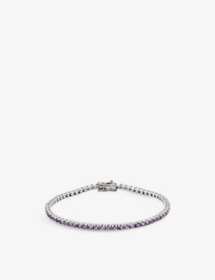 ROXANNE FIRST: Original Tennis 14ct white-gold and 3.90ct lilac sapphire bracelet