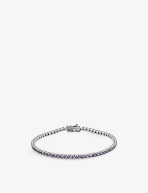 ROXANNE FIRST: Original Tennis 14ct white-gold and 3.90ct lilac sapphire bracelet