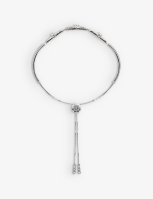 CARAT LONDON: Celestia star-shaped pendant sterling silver and cubic zirconia bracelet