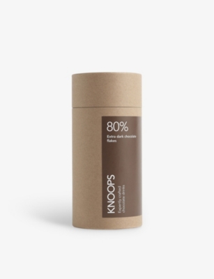 KNOOPS: 80% extra dark hot chocolate flakes 250g