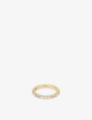 VRAI: Infinity 14ct yellow-gold and 0.78ct baguette-cut lab-grown diamond ring