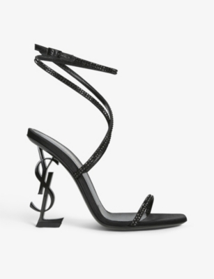 SAINT LAURENT: Opyum 110 leather heeled sandals