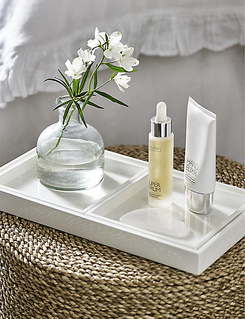 THE WHITE COMPANY: Small lacquered dressing table tray set of three