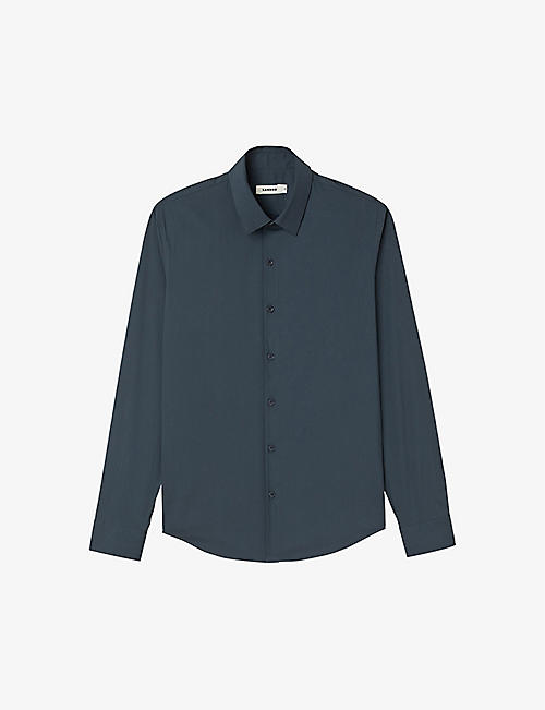 SANDRO: Slim-fit stretch cotton-blend shirt