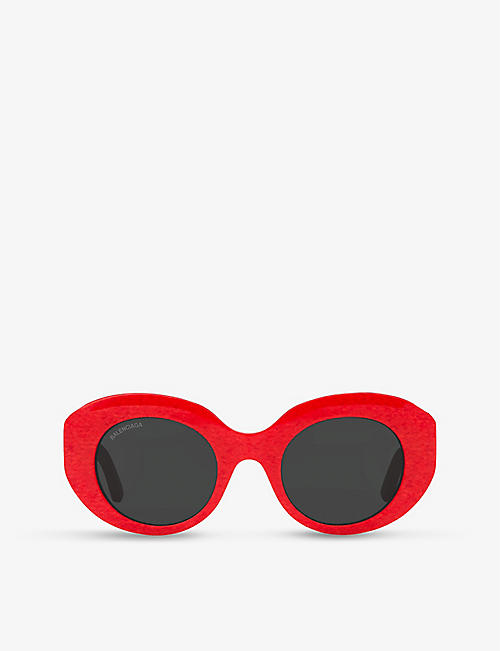 BALENCIAGA: BB0235S round-frame acetate sunglasses