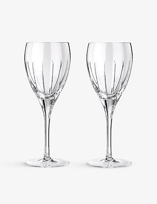 CHRISTOFLE: Iriana crystal red wine glasses set of two