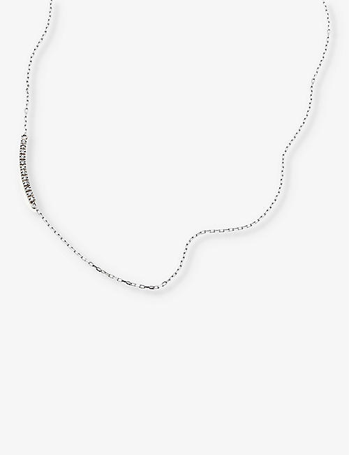 LA MAISON COUTURE: Myriam Soseilos Double Face Stick 9ct white-gold, sapphire and spinel pendant necklace