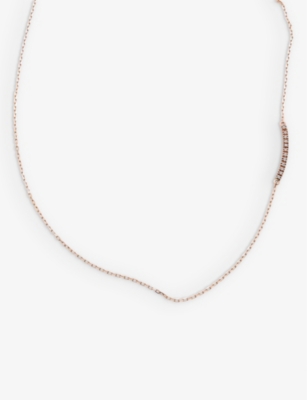LA MAISON COUTURE: Myriam Soseilos Double Face 9ct rose-gold, white-sapphire and black-spinel pendant necklace