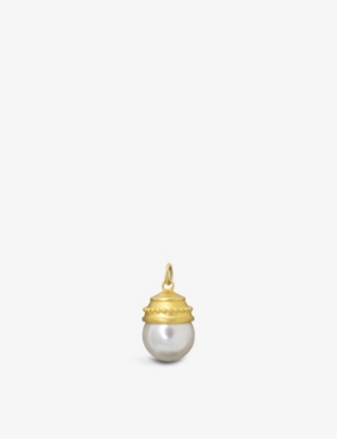 LA MAISON COUTURE: Miphologia 18ct gold-plated brass and pearl charm