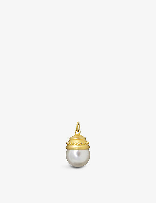 LA MAISON COUTURE: Miphologia 18ct gold-plated brass and pearl charm