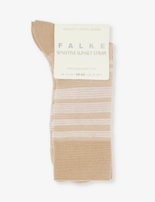 FALKE: Stripe-pattern calf-rise stretch-woven socks
