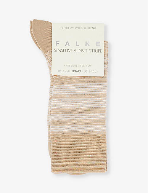 FALKE: Stripe-pattern calf-rise stretch-woven socks