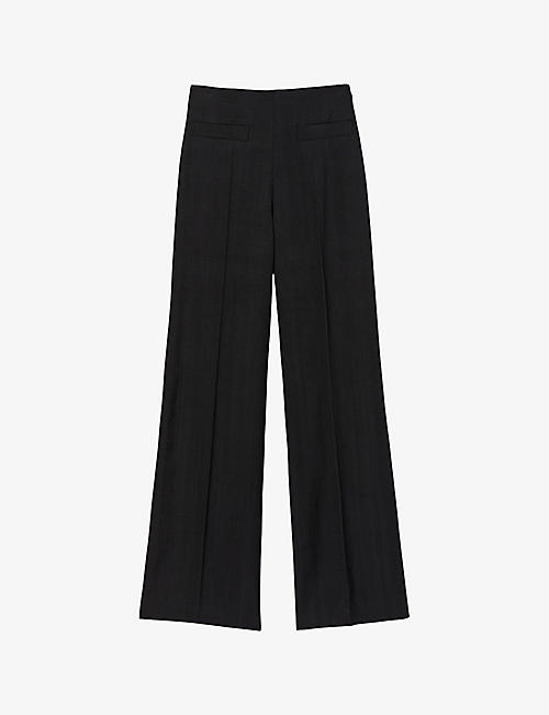 SANDRO: Wide-leg high-rise woven trousers