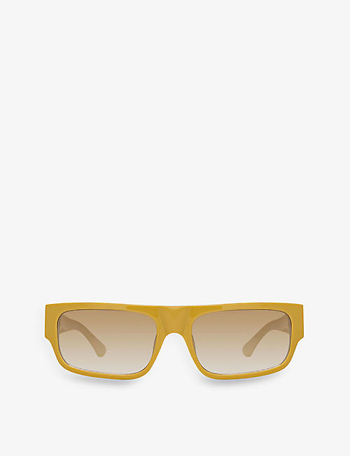 DRIES VAN NOTEN: DVN189C3SUN rectangle-frame acetate sunglasses