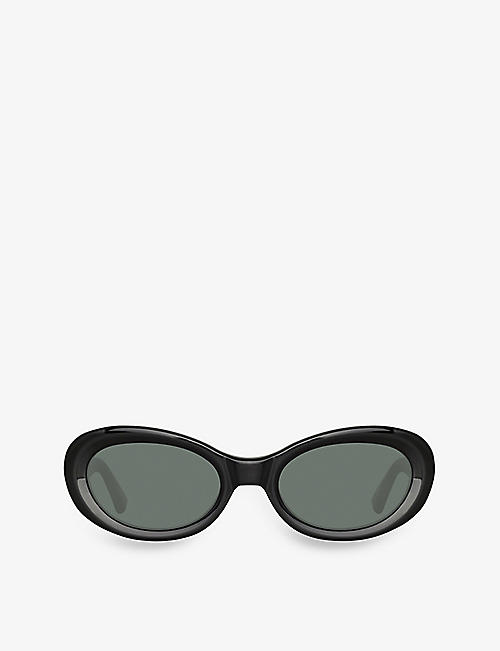 DRIES VAN NOTEN: DVN211C1SUN oval-frame acetate sunglasses