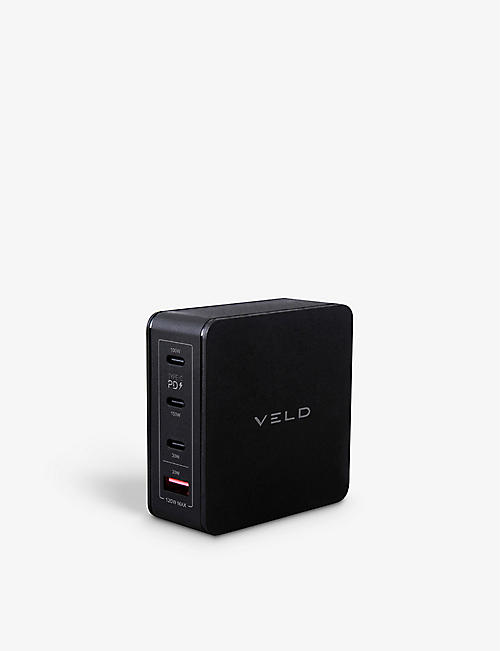 VELD: Super-Fast 4-Port desktop GAN 120W charger